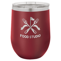 Thumbnail for Polar Camel 12 oz. Pink Vacuum Insulated Stemless Wine Tumbler with Lid