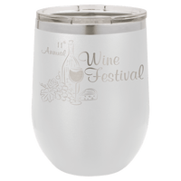 Thumbnail for Polar Camel 12 oz. Pink Vacuum Insulated Stemless Wine Tumbler with Lid