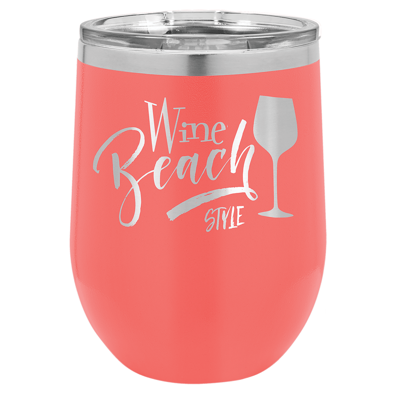 Polar Camel 12 oz. Pink Vacuum Insulated Stemless Wine Tumbler with Lid