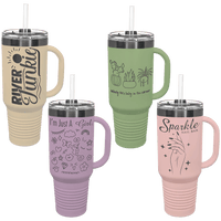 Thumbnail for Polar Camel 40 oz. Travel Mug with Handle, Straw Included