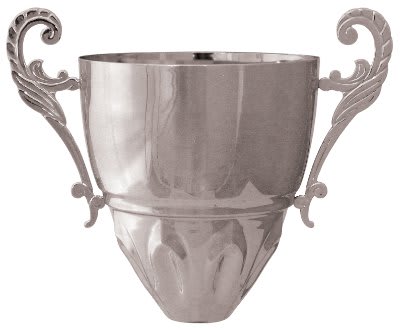 7" Silver Metal Cup Bowl with Handle