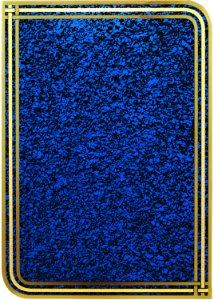 7" x 10" Blue/Gold Pattern Plated Steel Infinity Plaque Plate