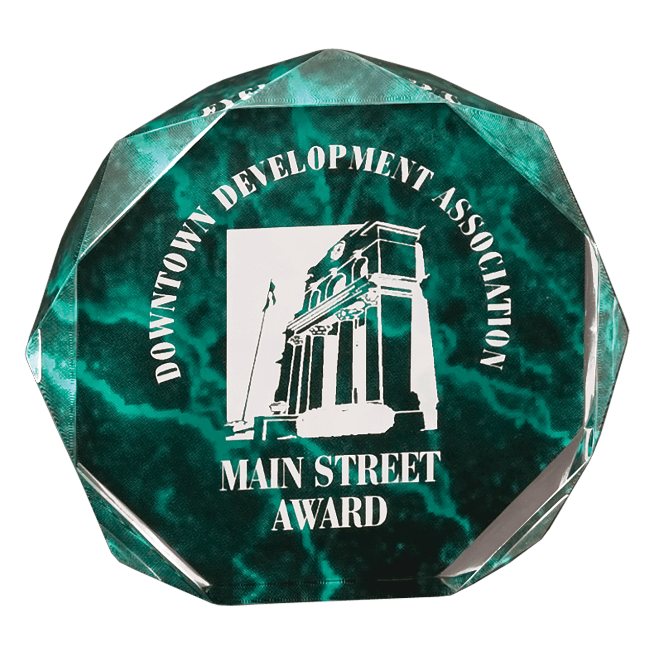 6" Blue Marble Octagon Acrylic Award