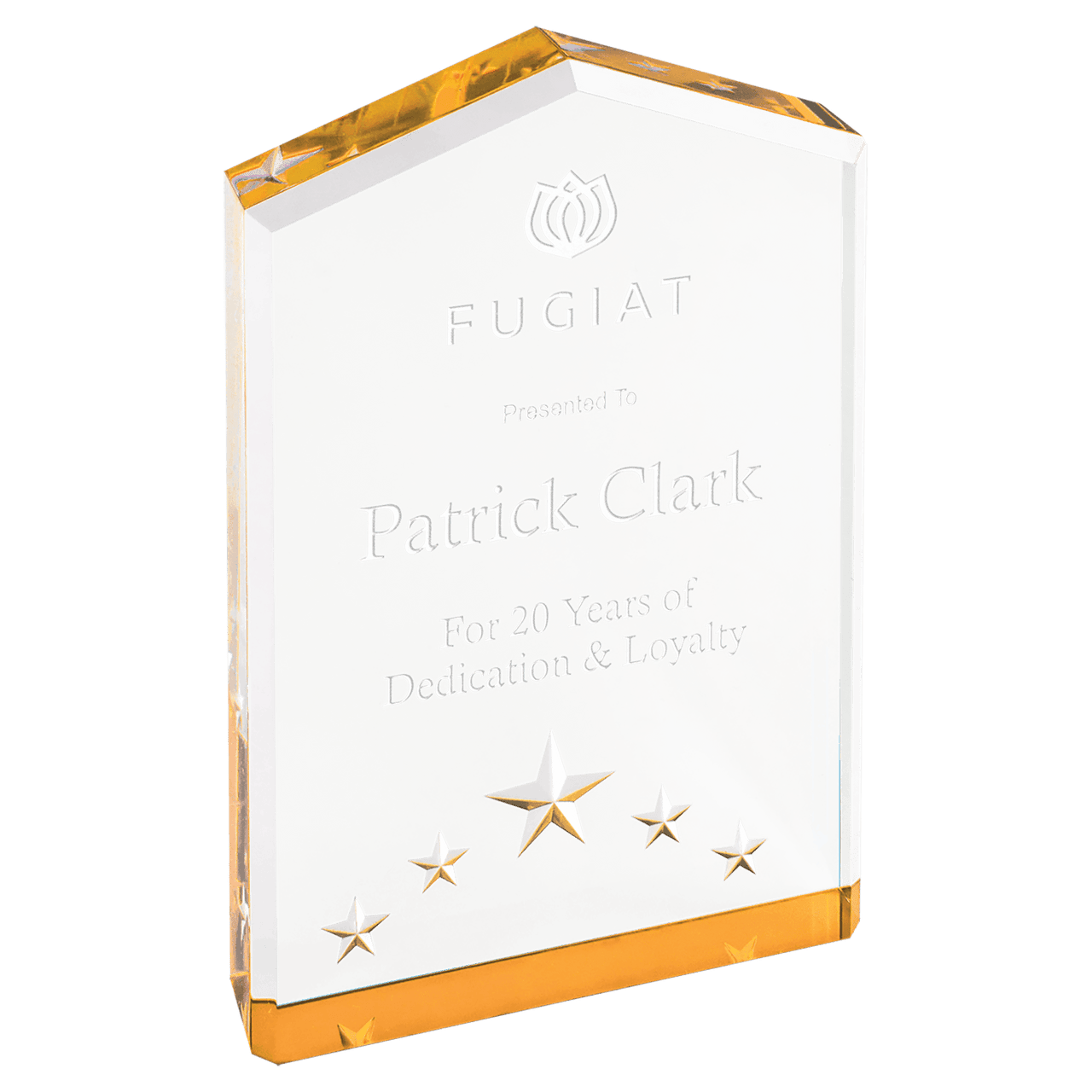 7" Gold Star Point Acrylic
