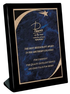 5" x 7" Rosewood Piano Finish Standing Plaque