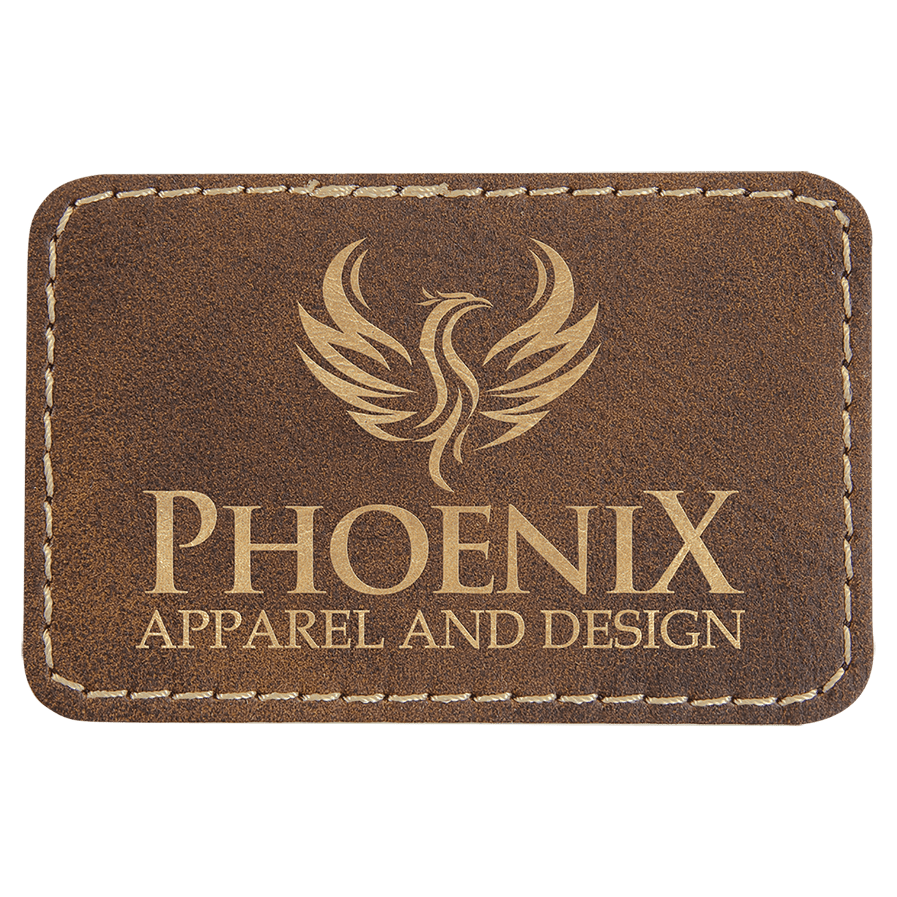 3" x 2" Rectangle Gray Laserable Leatherette Patch with Kota Pro Adhesive