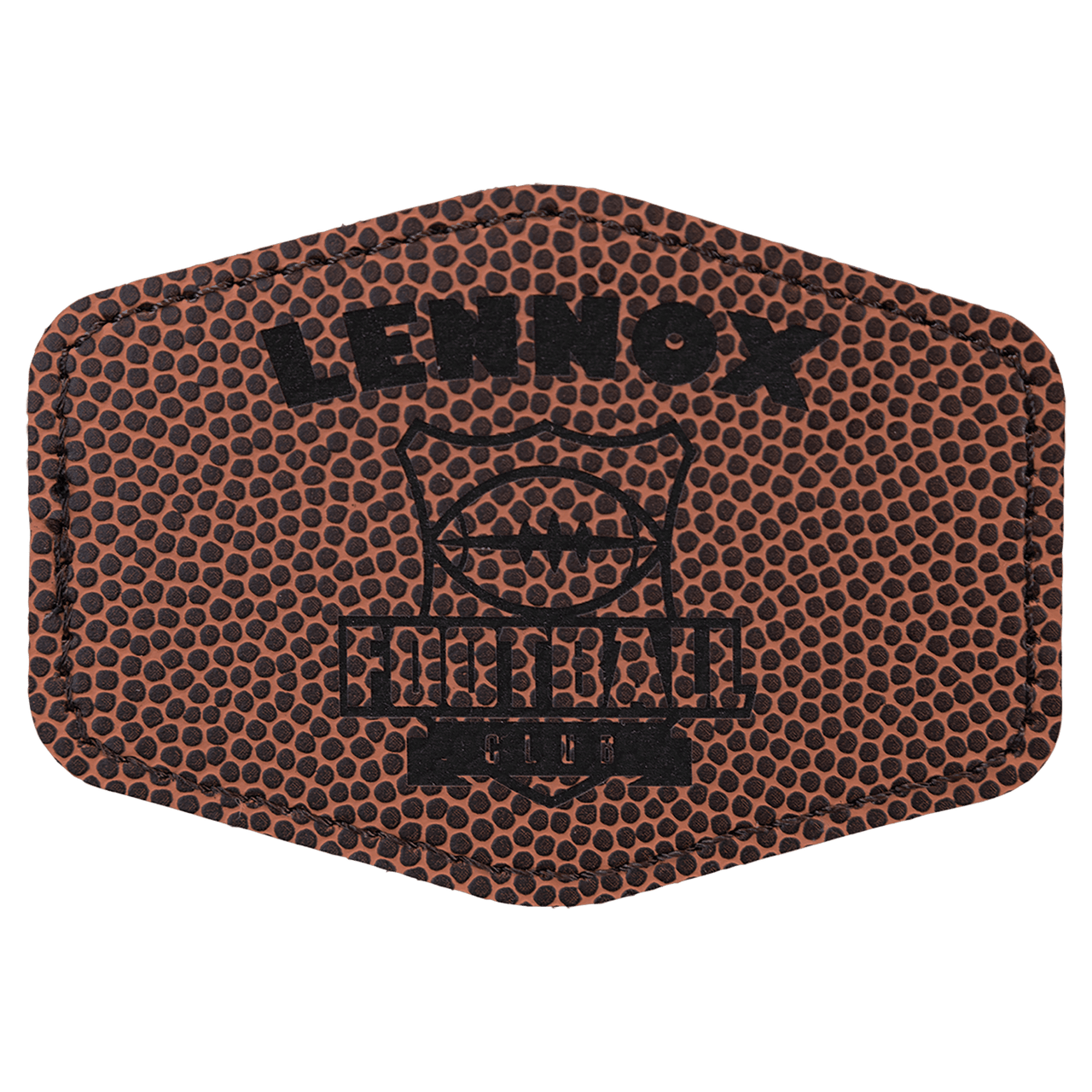3 1/2" x 2 1/2" Hex Laserable Leatherette Patch with Adhesive Sample Set