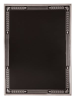 4" x 6" Black/Gold Aluminum Hi-Relief Plaque Plate