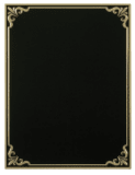 5 1/8" x 7" Black/Gold Hi-Relief Plaque Plate