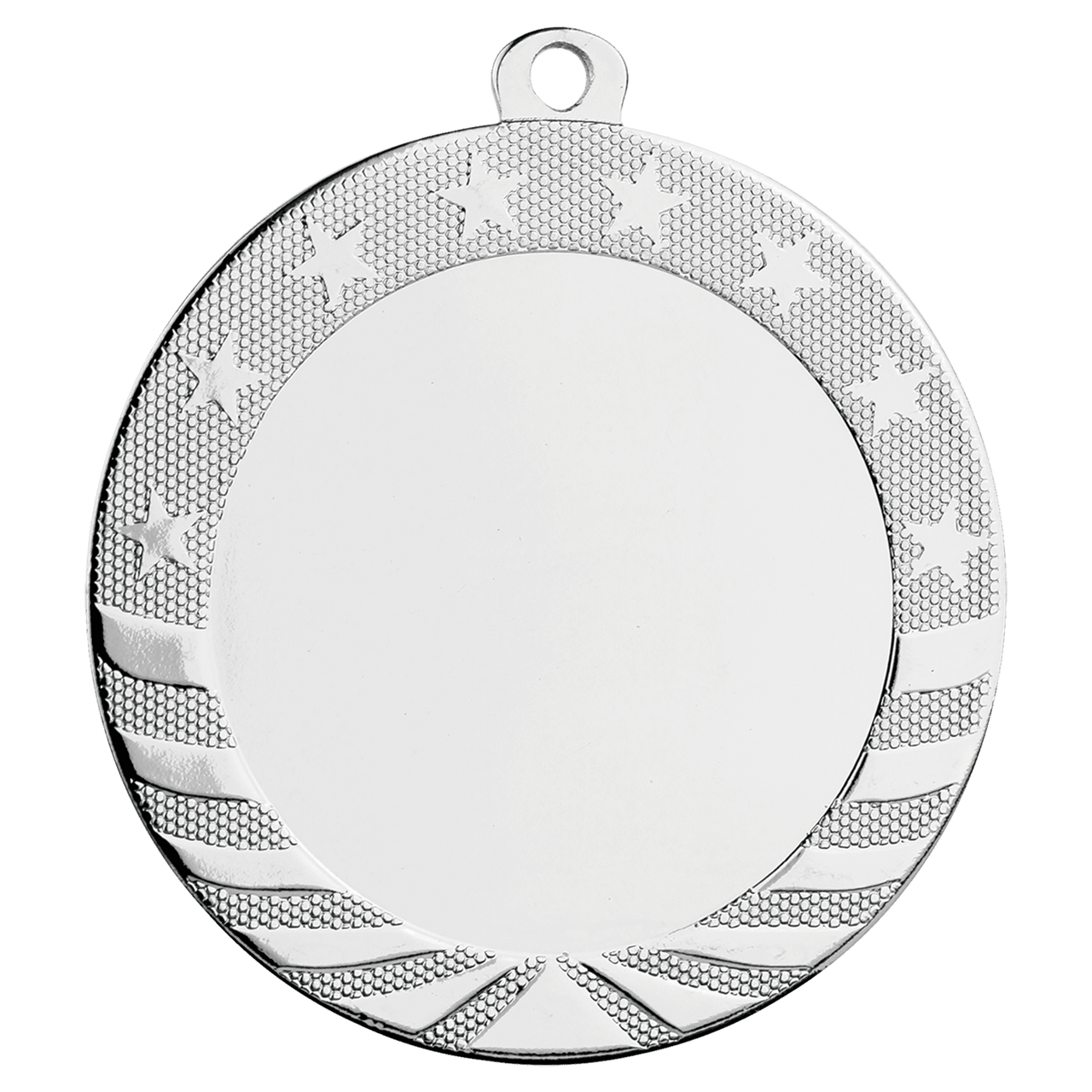 2 3/4" Bright Silver 2" Insert Holder Starbrite Medal
