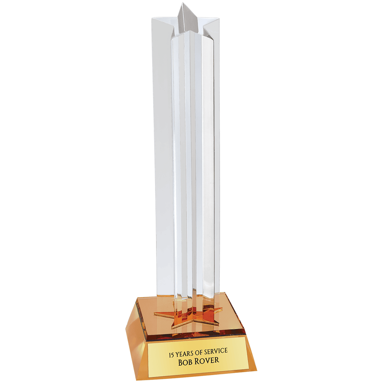 Gold Star Column Acrylic with Gold Base Sample Set