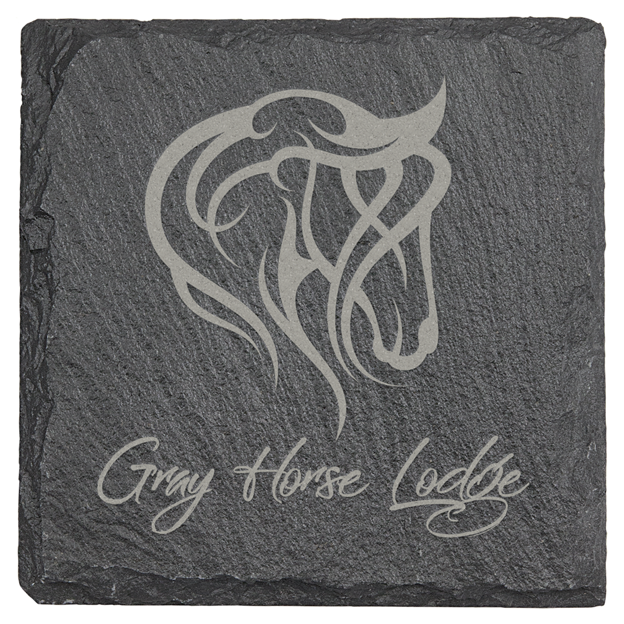 9" x 7" Rectangle Slate Decor with Plastic Feet