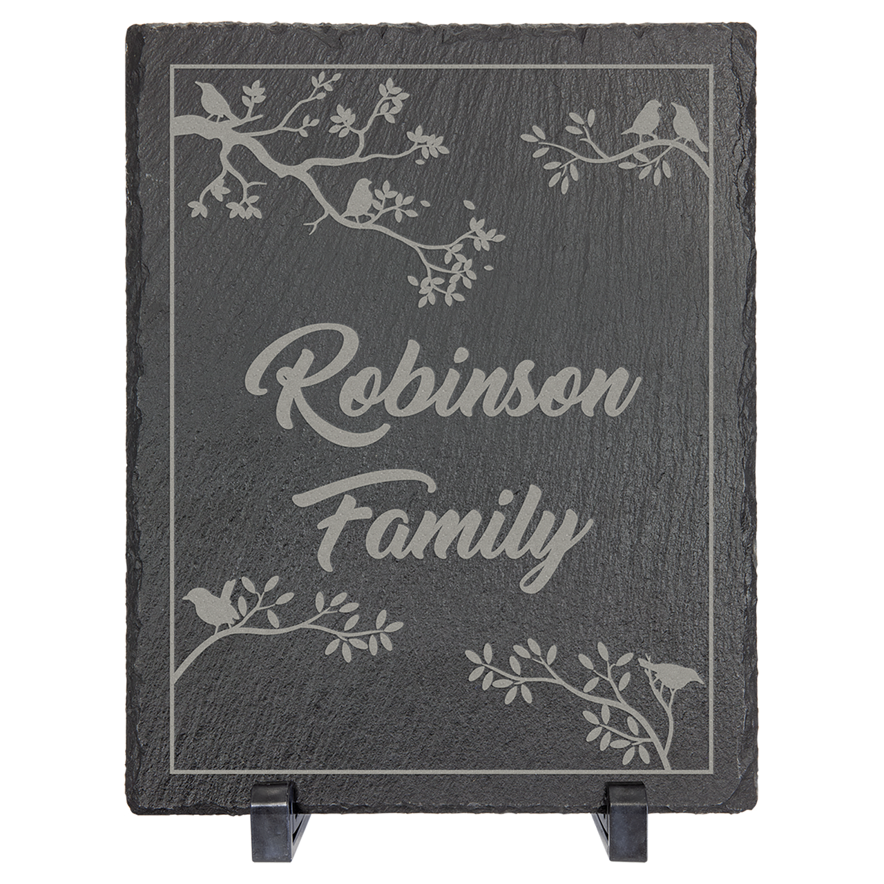 9" x 7" Rectangle Slate Decor with Plastic Feet