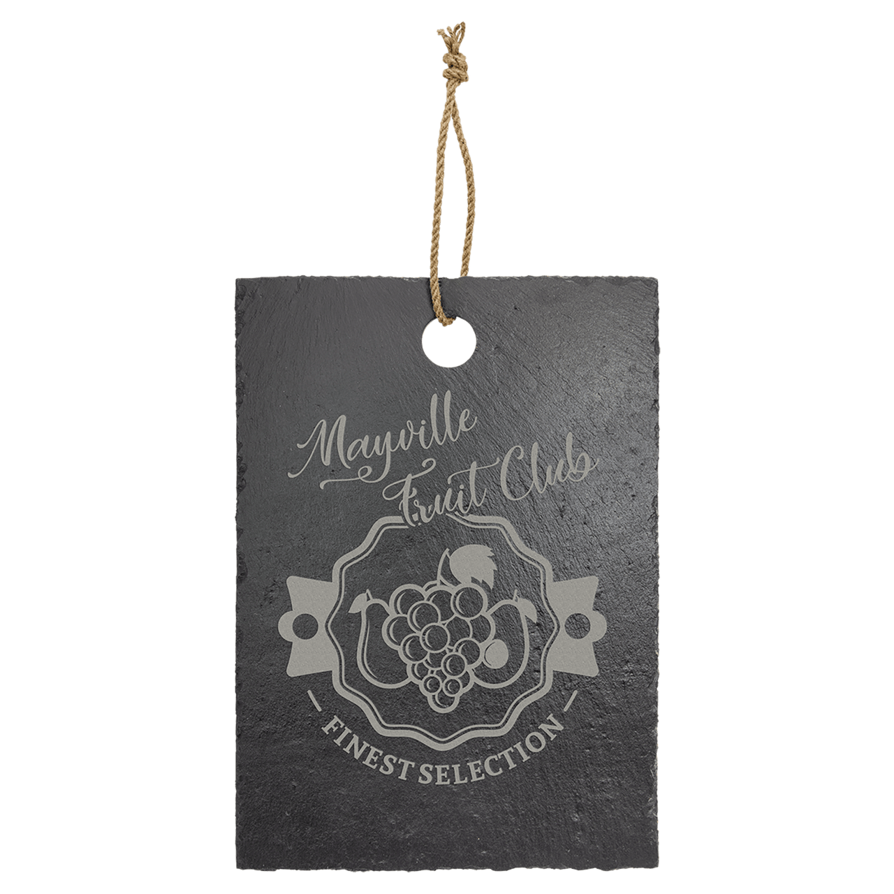 9" x 7" Rectangle Slate Decor with Plastic Feet