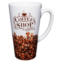 Thumbnail for 17 oz. Sublimatable White Latte Mug with Handle