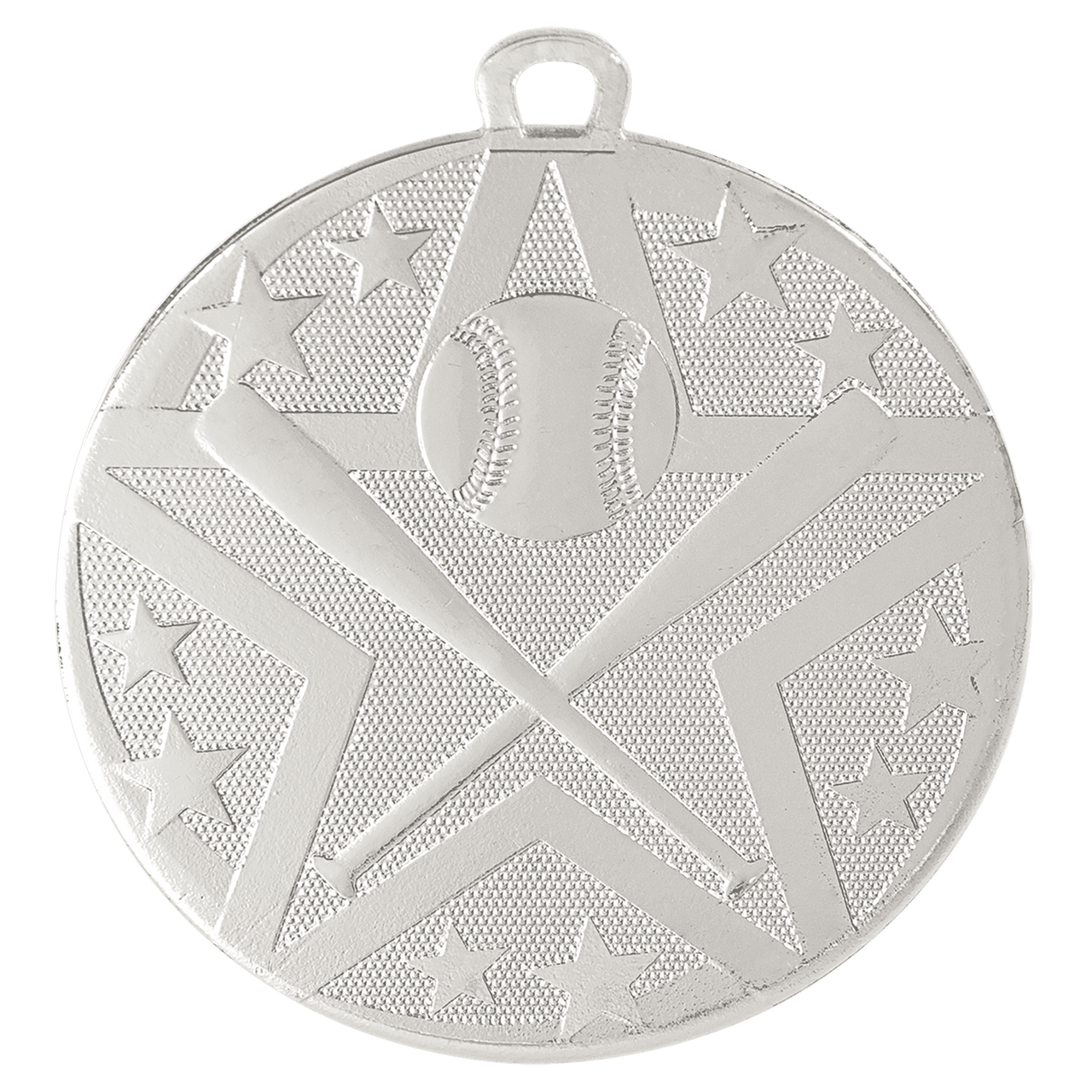 2" Silver Superstar Baseball/Softball Medal