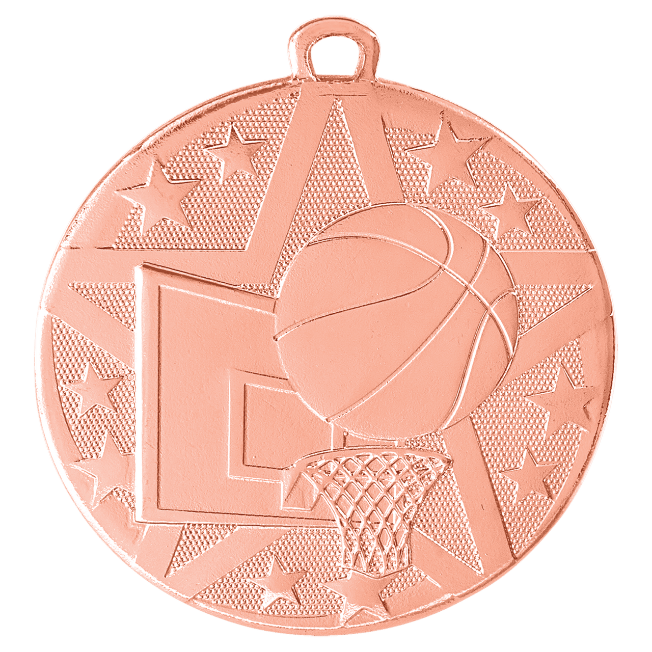 2" Gold Superstar Basketball Medal