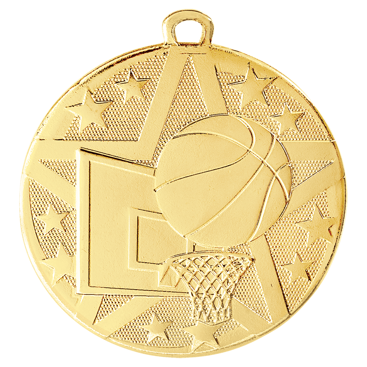 2" Gold Superstar Basketball Medal