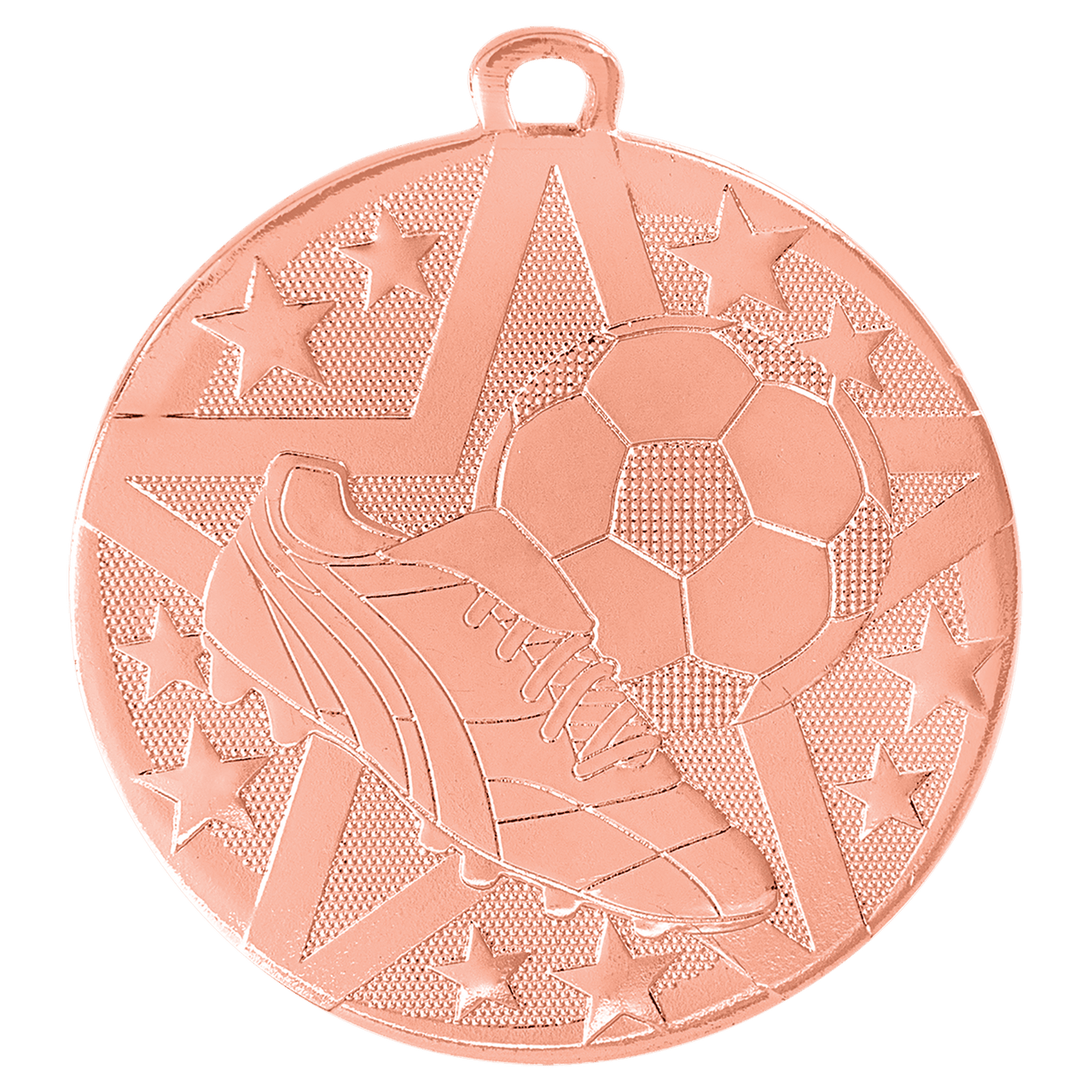 2" Silver Superstar Soccer Medal