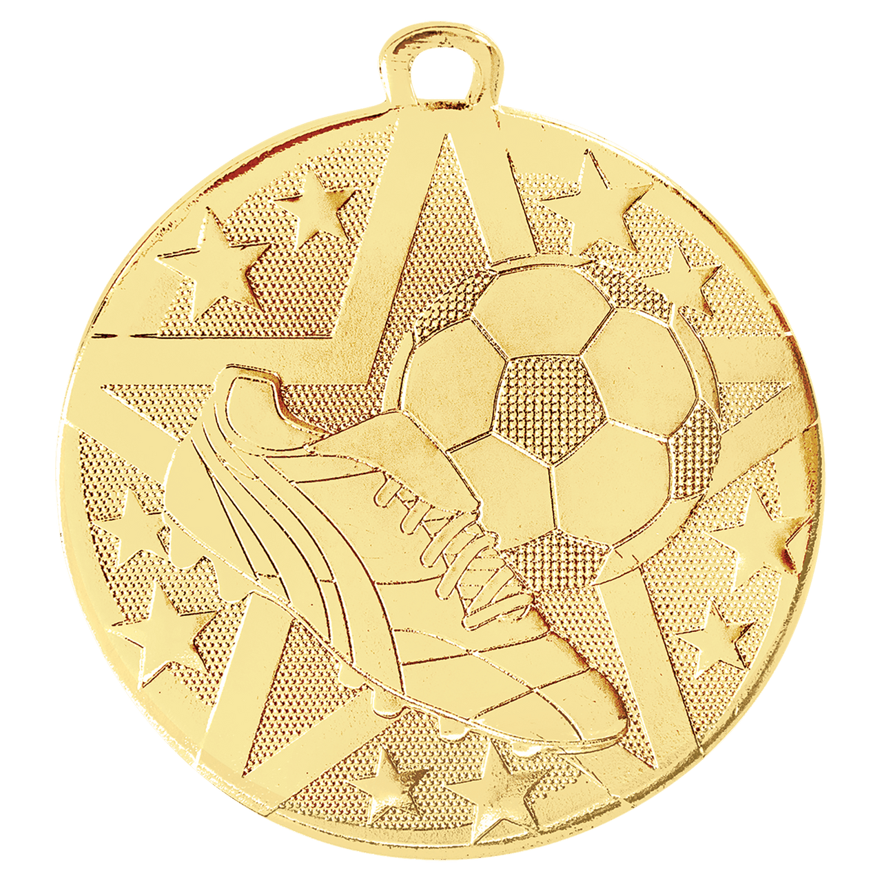 2" Silver Superstar Soccer Medal