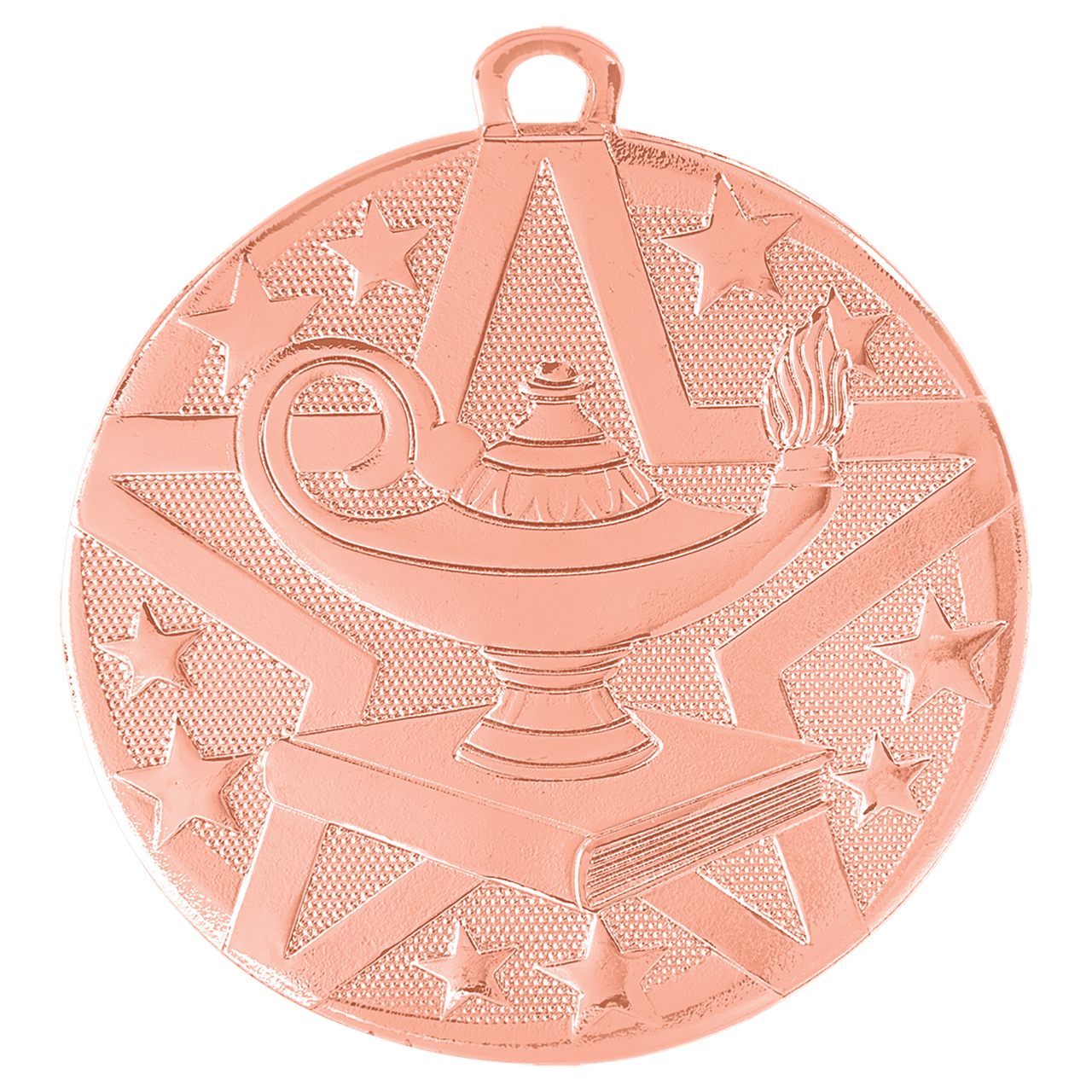 2" Gold Superstar Lamp of Knowledge Medal