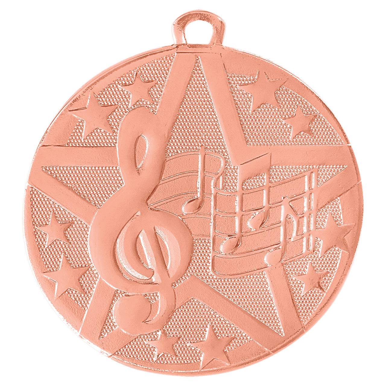 2" Gold Superstar Music Medal
