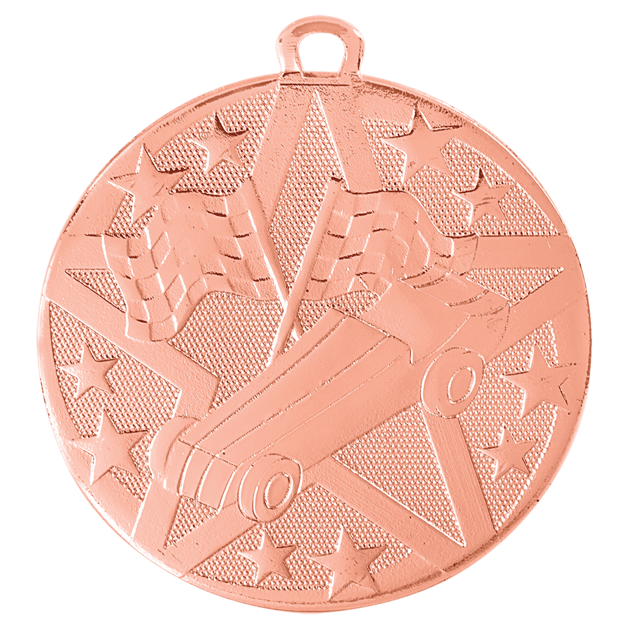 2" Silver Superstar Pinewood Derby Medal