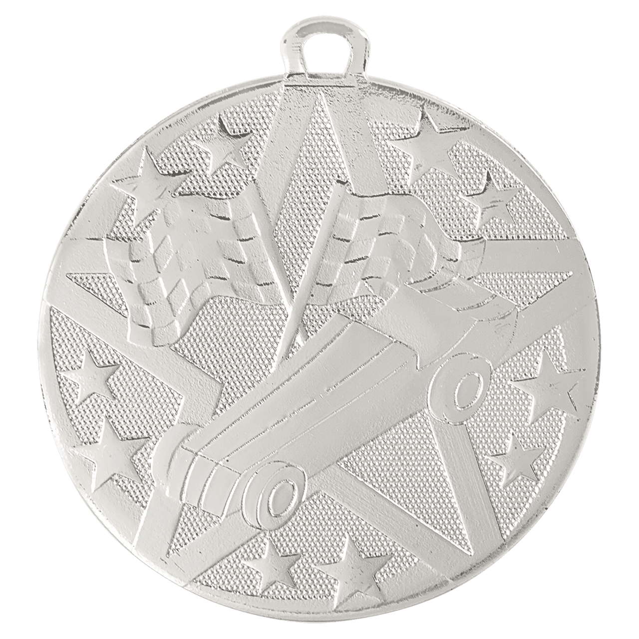 2" Silver Superstar Pinewood Derby Medal