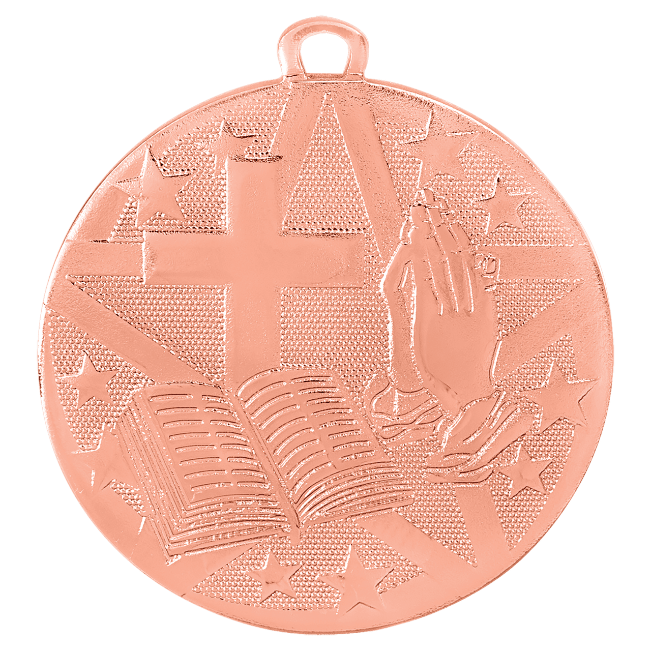 2" Gold Superstar Religion Medal