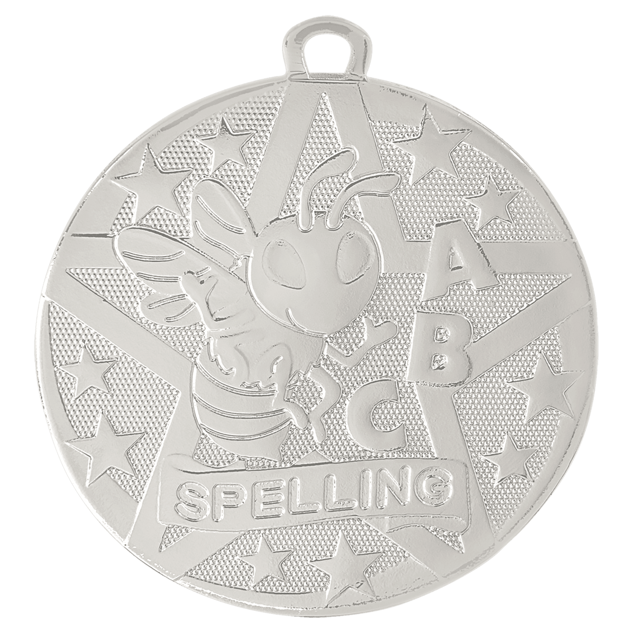 2" Gold Superstar Spelling Medal