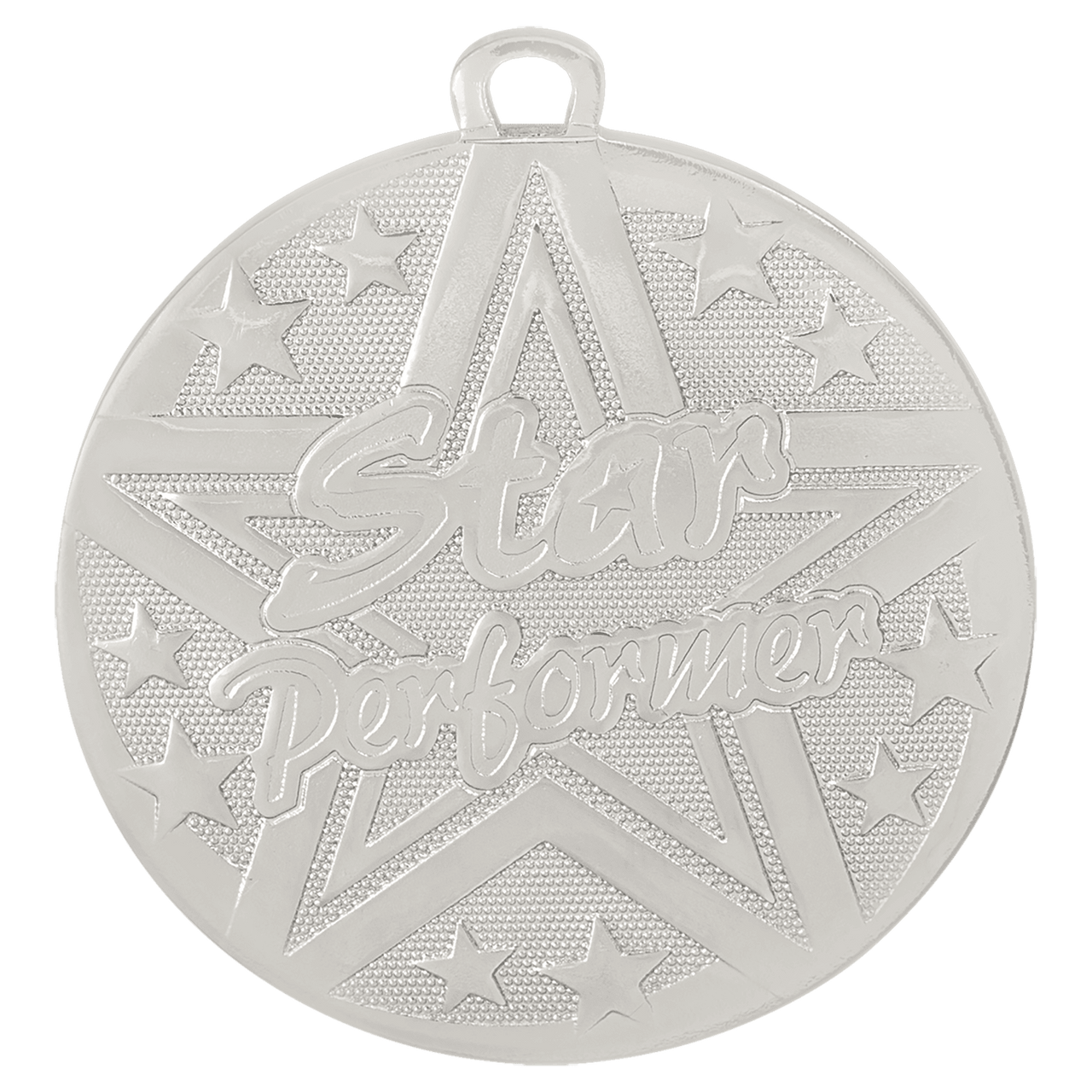 2" Silver Superstar Star Performer Medal