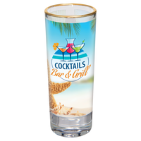 Thumbnail for 2 1/2 oz. Sublimatable Glass Shooter with Gold Rim