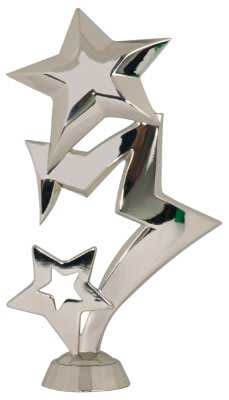 6" Bronze 3-Star Metal Figure