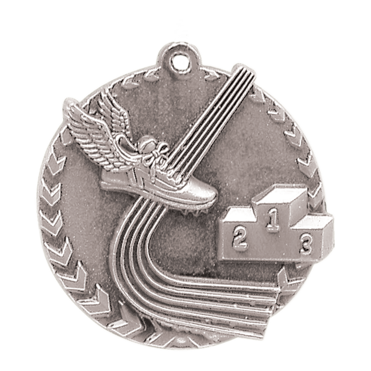 1 3/4" Antique Gold Track Millennium Medal