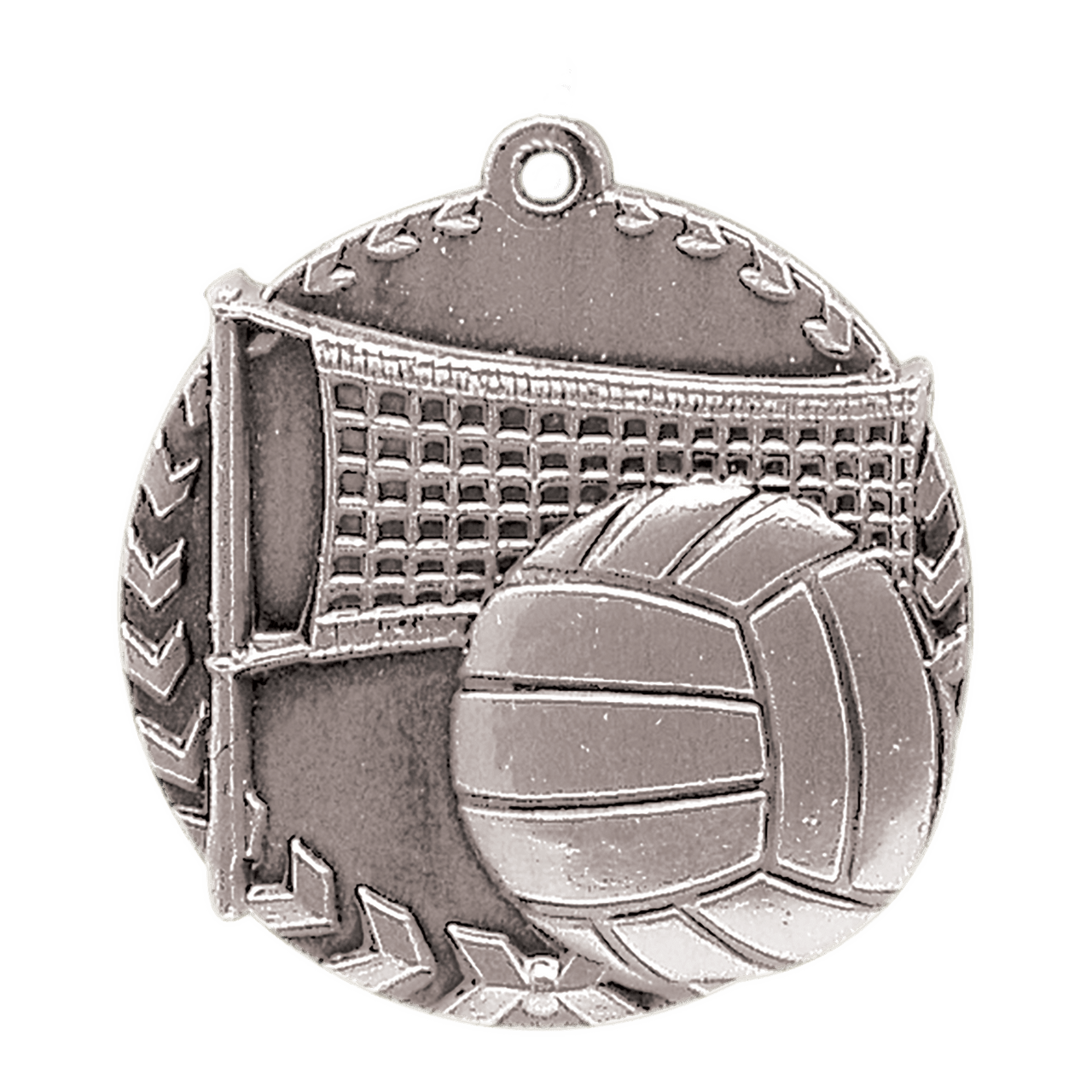 1 3/4" Antique Gold Volleyball Millennium Medal