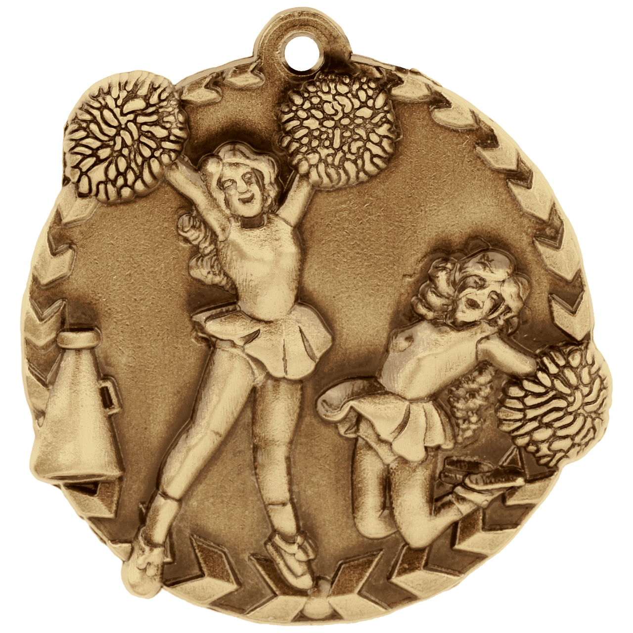 1 3/4" Antique Bronze Cheer Millennium Medal