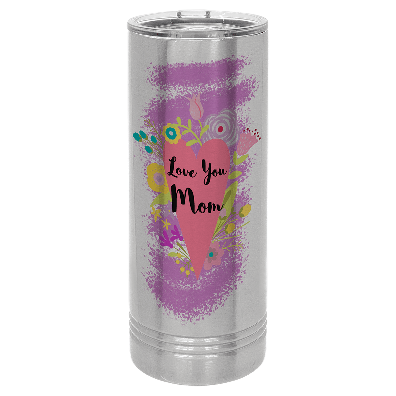 Polar Camel 22 oz. White Sublimatable Skinny Tumbler with Slider Lid