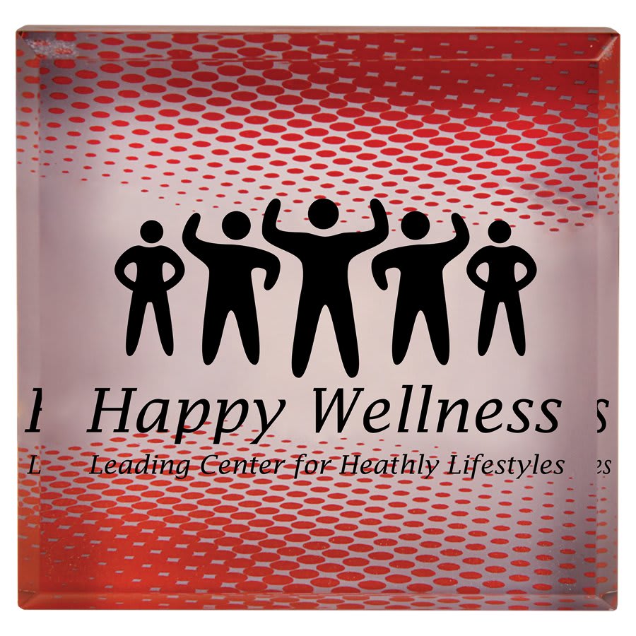 4" x 2 1/2" Sublimatable Acrylic Paperweight