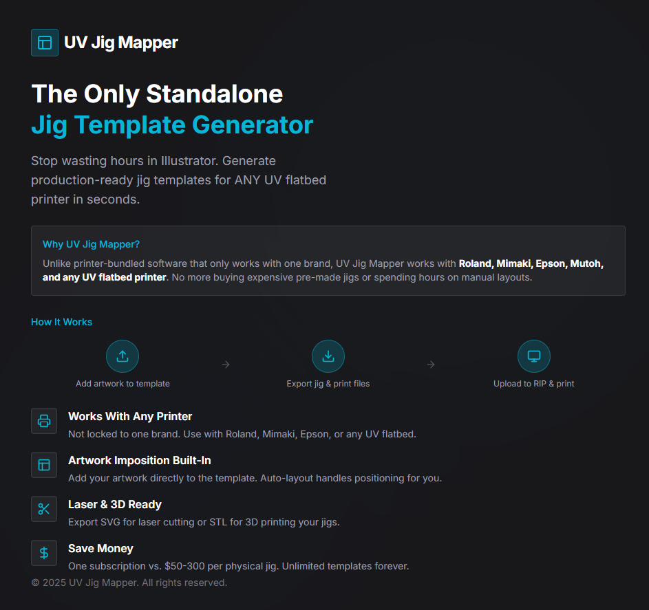 UV Jig Mapper – Annual License