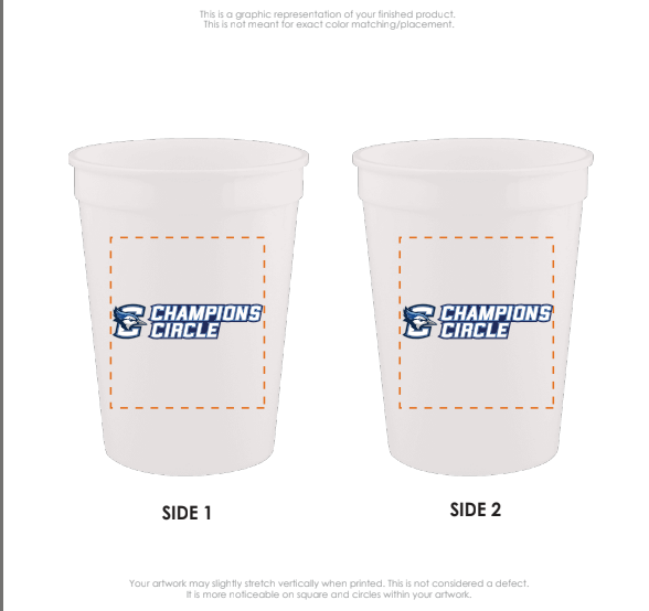 Creighton Circle-12 oz. Stadium Cup - White