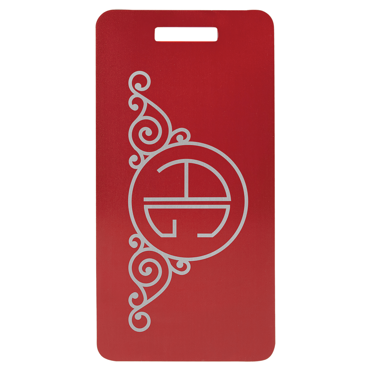 3 7/8" x 2" Black Anodized Aluminum Luggage Tag