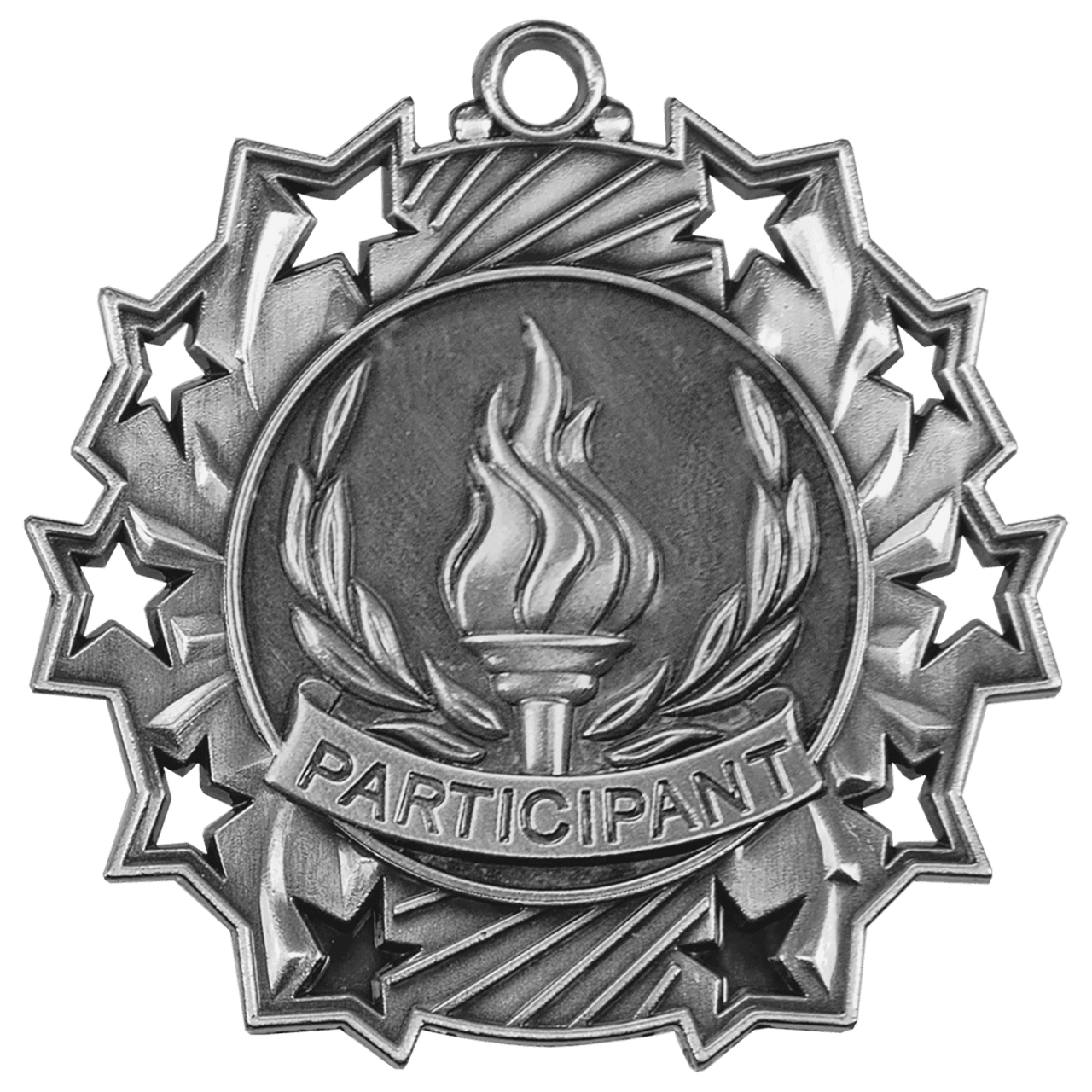 2 1/4" Antique Gold Participant Ten Star Medal