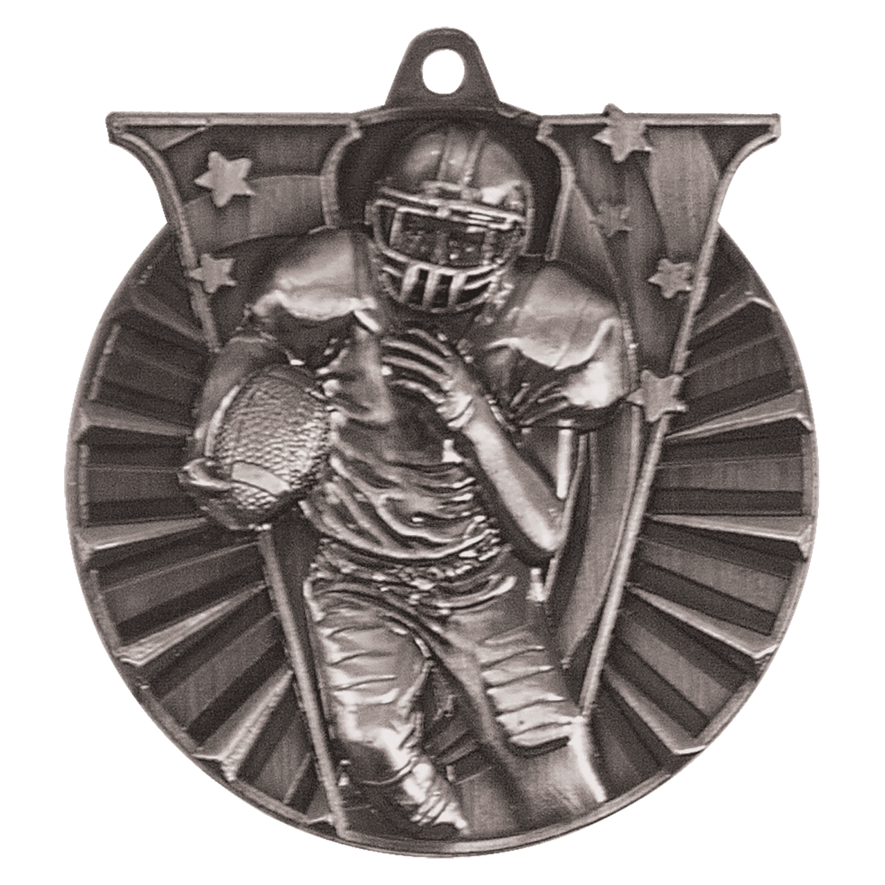 2" Antique Gold Football Victory Medal