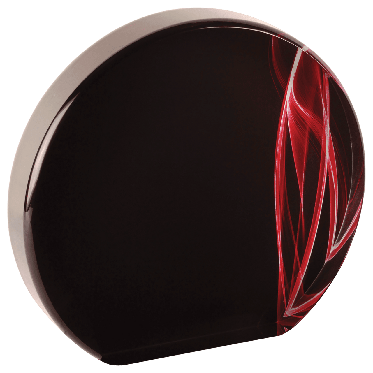 5" Round Red Vapor Acrylic