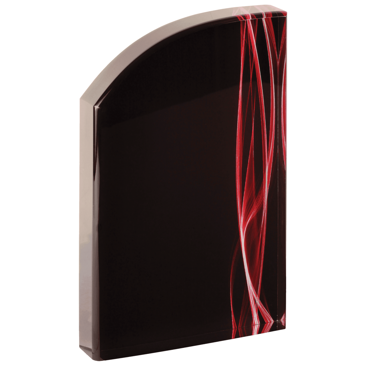 7" Wave Red Vapor Acrylic