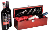 Thumbnail for Rosewood Piano Finish Single Wine Box with Tools