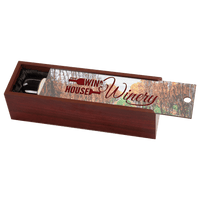 Thumbnail for Rosewood Finish Wine Box with Sublimatable Lid