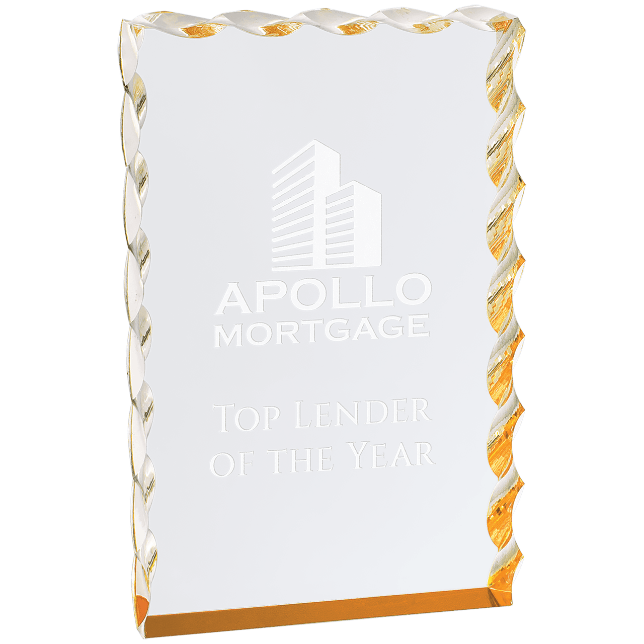 6" x 8" Silver Wave Edge Acrylic